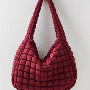 Quilted Carryall Bag-Color: Mulberry